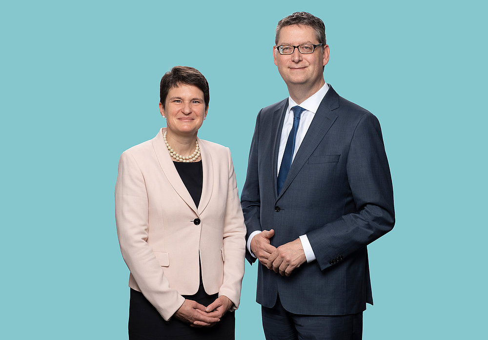 Photo: GIZ: Tanja Gönner, speaker of the board and Thorsten Schäfer-Gümbel, member of the board