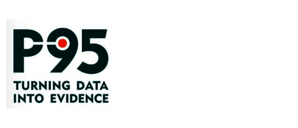 Logo: P95. Turning Data into Evidence.