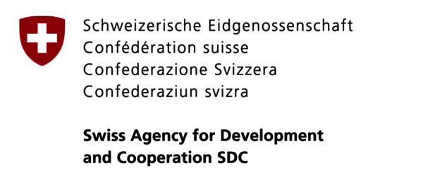 Logo: Schweizerische Eidgenossenschaft. Confédération Suisse. Confederazione Svizzera. Confederaziun svizra. Swiss Agency for Development and Cooperation SDC.