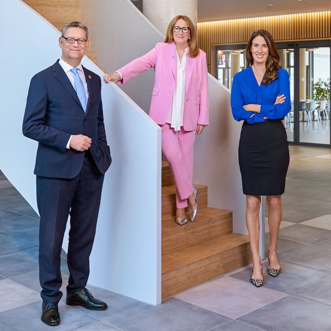 Photo: The GIZ Management Board. From left to right: Thorsten Schäfer-Gümbel, Chair of the Management Board; Ingrid-Gabriela Hoven, Vice-Chair of the Management Board; Anna Sophie Herken, Managing Director.